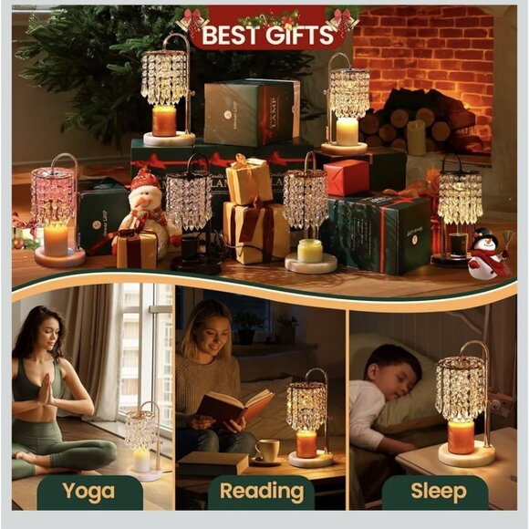 Candle Warmer Lamp with Timer Dimmer and 3 Bulbs, Lamp Candle Warmer with Mar... - Picture 5 of 6